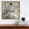 In Waiting (Woman in Dress) by Aimee Wilson 16-in. W x 16-in. H. Canvas Wall Art Print Framed in Grey